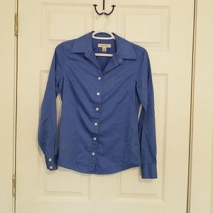 Banana republic royal blue non-iron fitted shirt